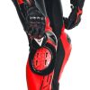 Dainese AUDAX D-ZIP 1PC PERF závodní kombinéza černá/fluo-červená vel.54